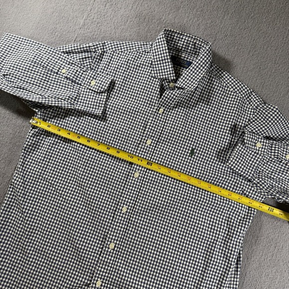 Polo Ralph Lauren Mens Blue Plaid Button‎ Down Classic Fit Shirt Large - Picture 8 of 8